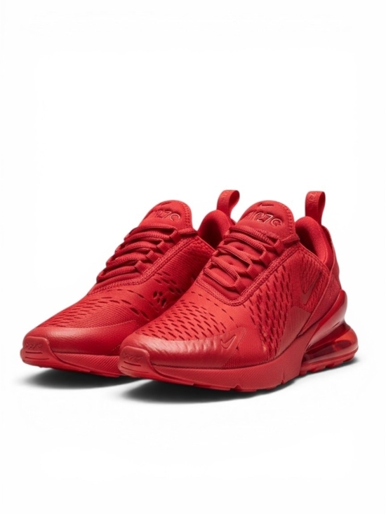 Nike Other - Nike Air Max 270 Triple October Red University Red Sneakers Youth 5Y Womens 6.5